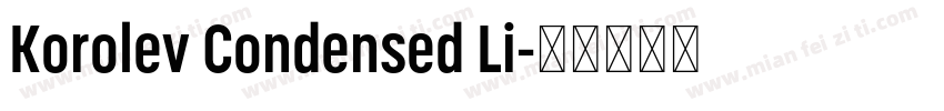 Korolev Condensed Li字体转换
